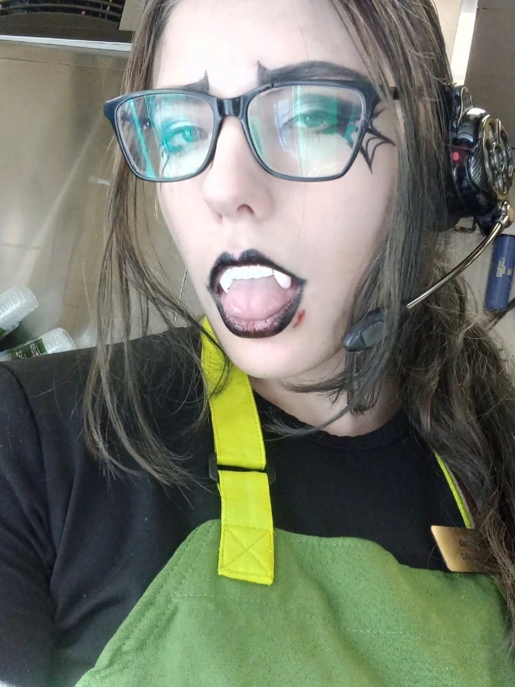 Probably the later, considering I Superglued fangs to my actual teeth today and then later thought about it and was like 'wow that's kinda dumb of me'. Looked cool though.