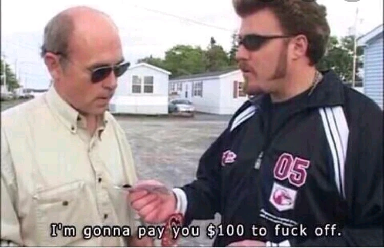 Je prends les 100€ et