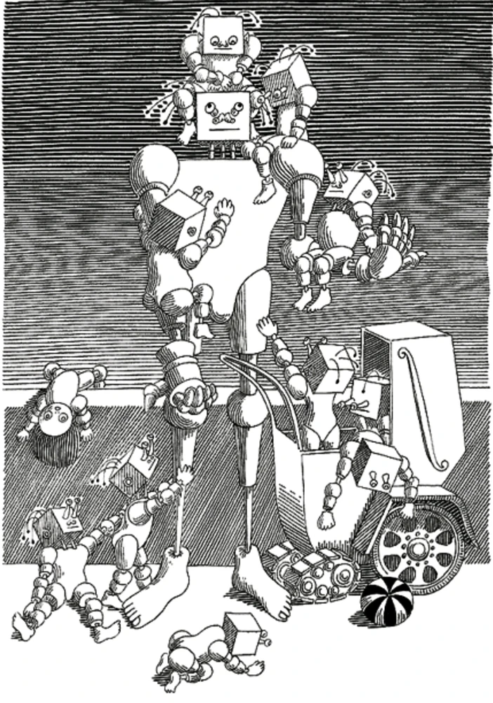 autor: Daniel Mróz, ilustracja z tomu Cyberiada Stanisława Lema