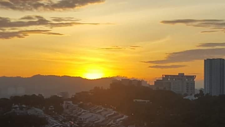 Sunrise in Malaysia.