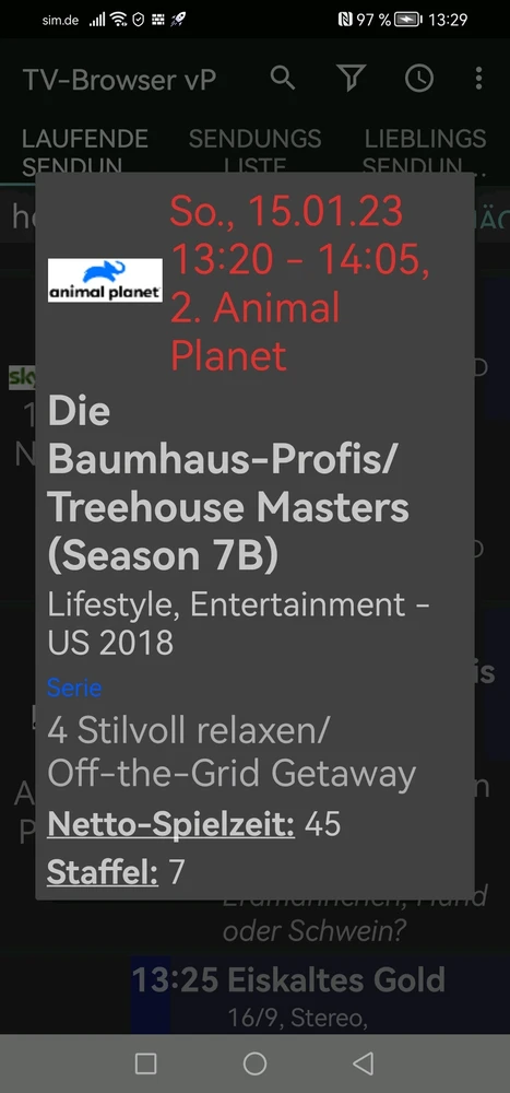 TV Tipp Baumhaus Profis