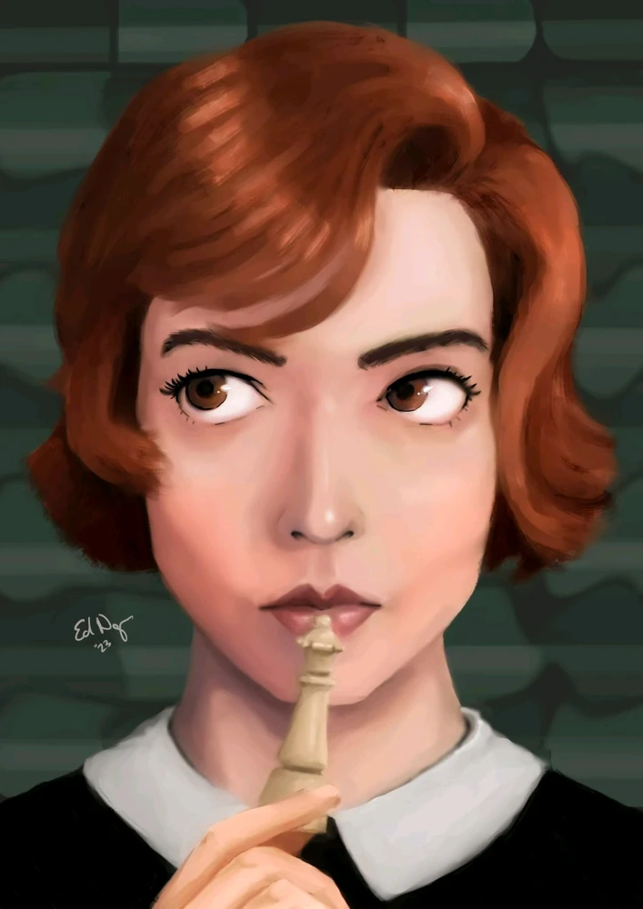Digital Painting of Beth Harmon 