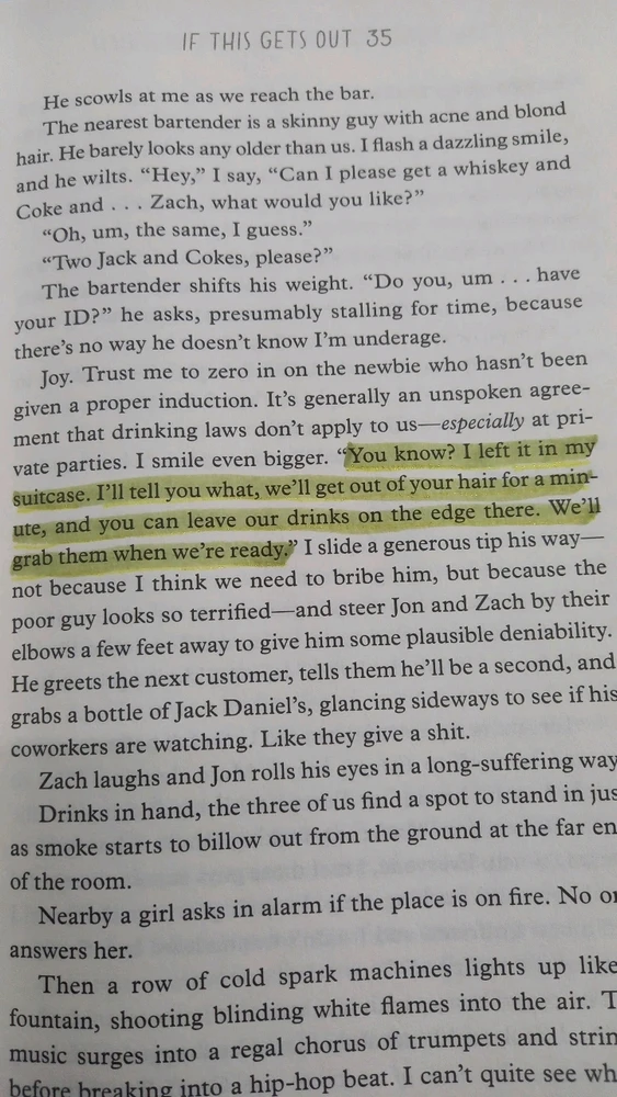 A passage from If This Gets Out by Sophie Gobzales and Cale Dietrich