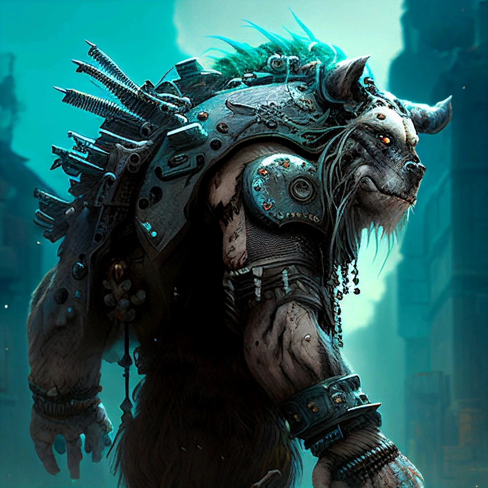 experimentando con midjourney cyborg mutante