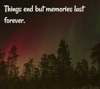 Without memory, there's no healing.....