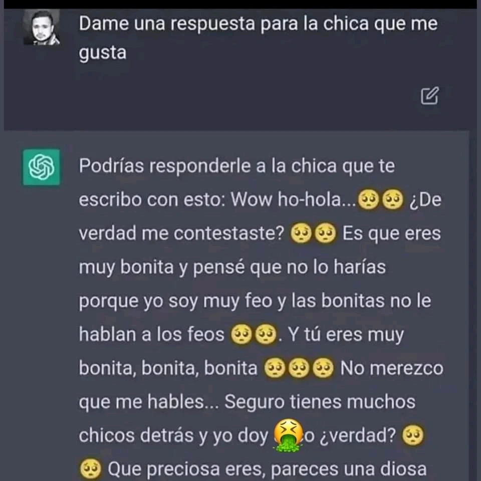 ChatGPT un Simp TT (No lo hagan compis 🧐) | Memes Universe - 07/08/2023  12:26, image size:960x960