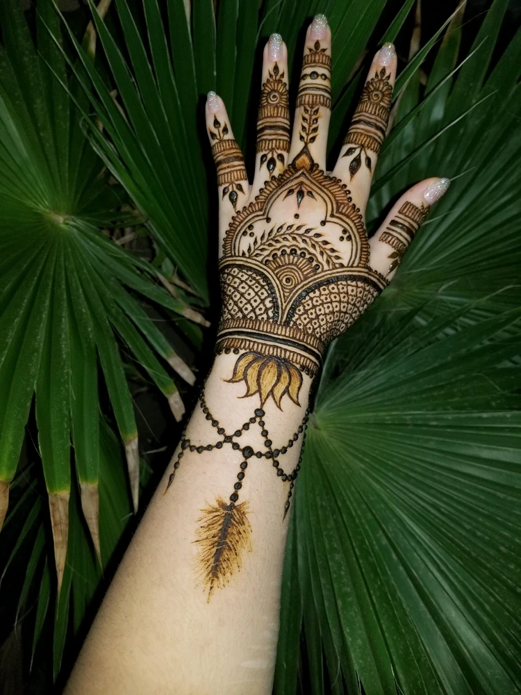 Image showing a detailed henna design 