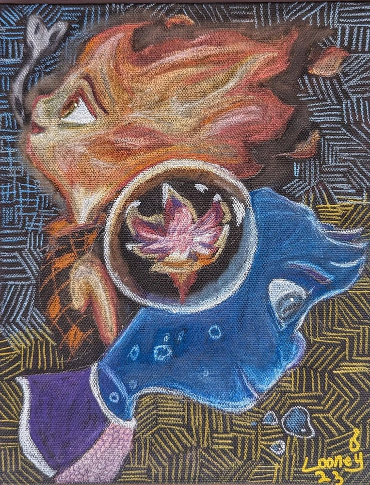 An image of ember on the top left as her torso fades into the vivistaria glass orb while Wades head and torso fade in