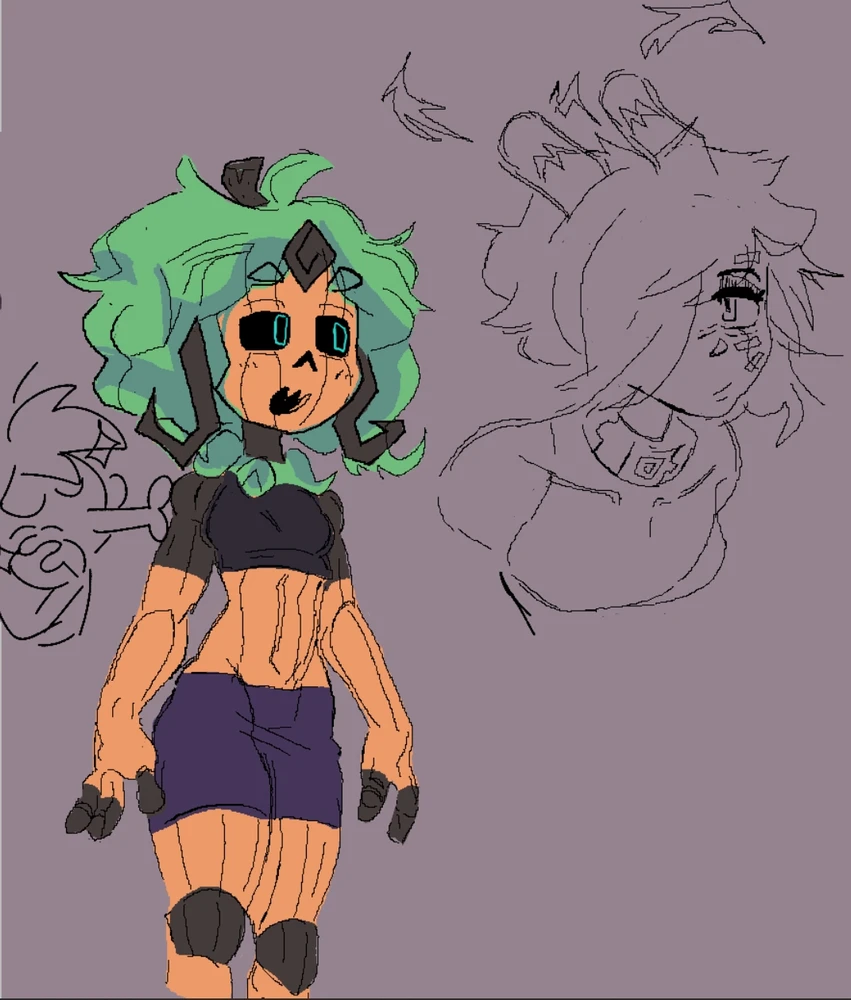 Pumpkin and Frankenstein oc I made