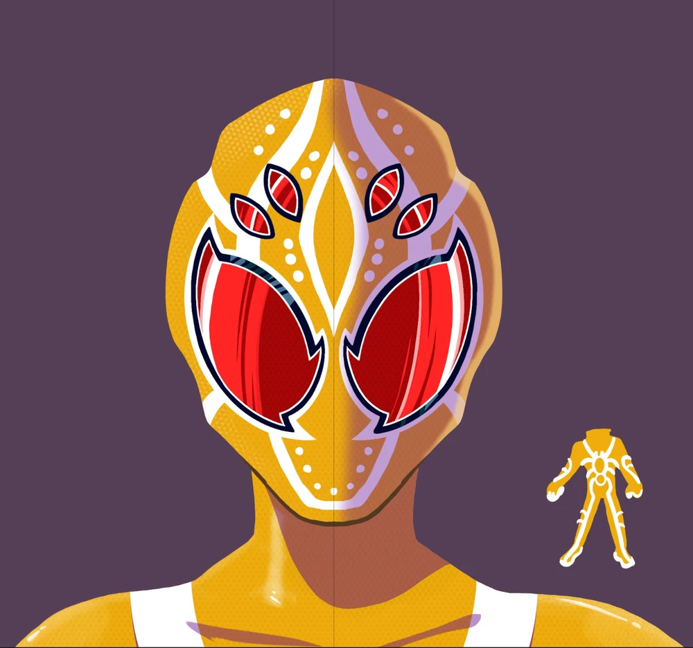 golden spider

 i based the design off of golden orb spiders and taino symbol imagry with aerodynamic vibes for the suit 