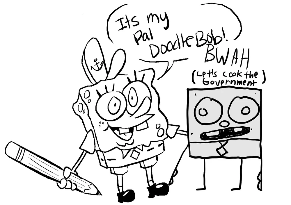 Magma is a fun drawing app, got to doodle SpongeBob. Friend drew DoodleBob 😂