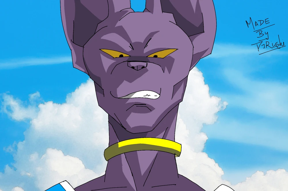 Lord Beerus is a character in Dragon ball anime. He is very popular and also known as God of Destruction
I drew it lol