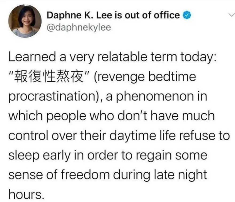 Revenge bedtime procrastination 