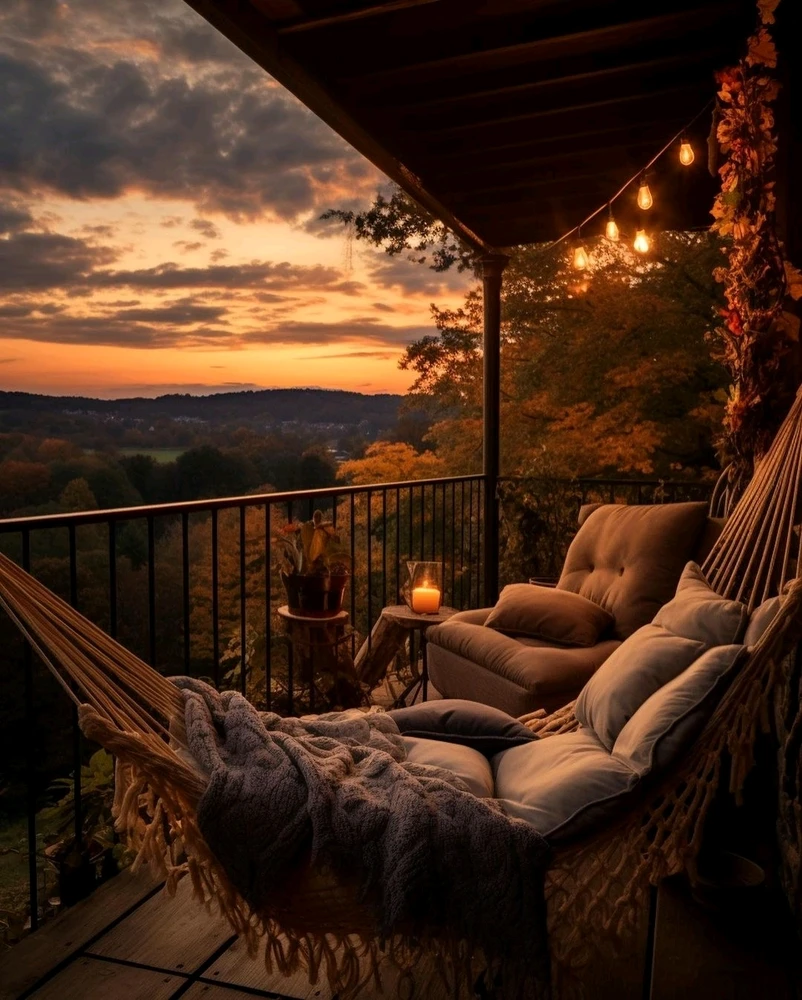 EveningSerenity #sunset #evening #hammocking #cozy #mountain