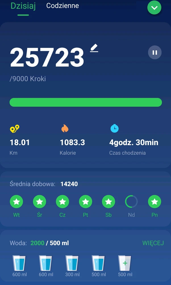 Aplikacja krokomierz