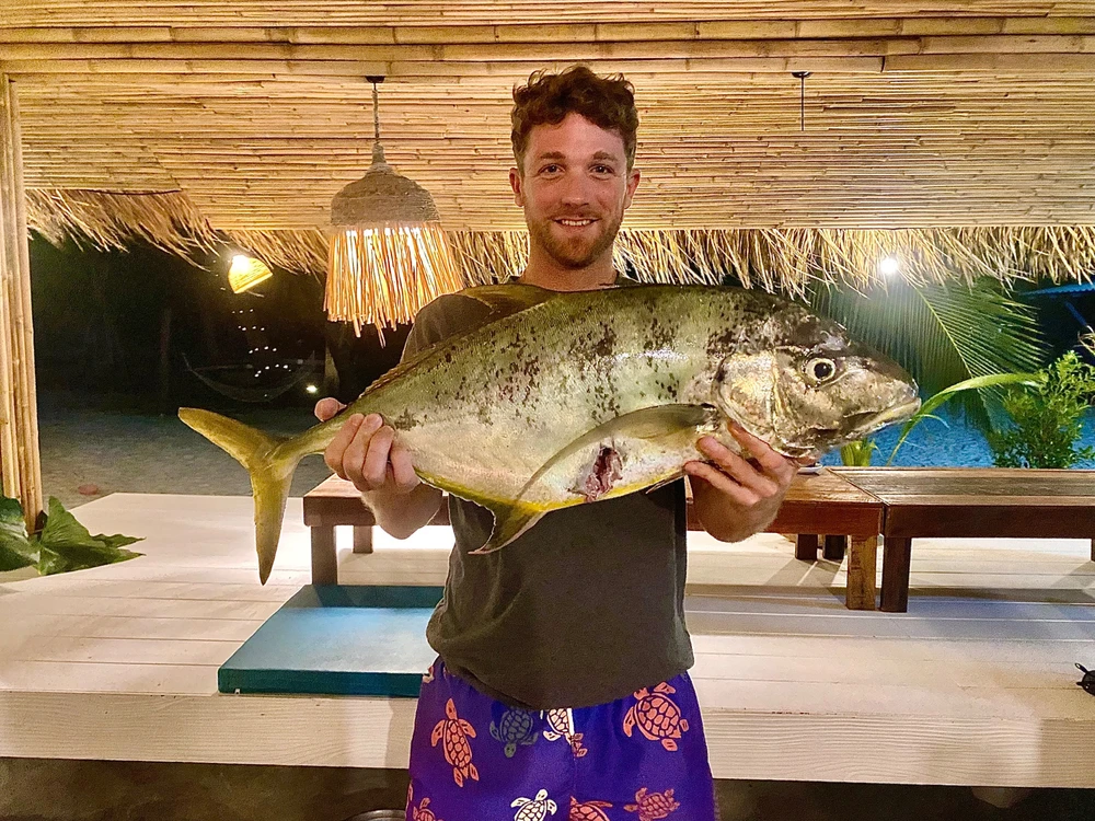  Me holding a fish that I Spearfish in Thailand