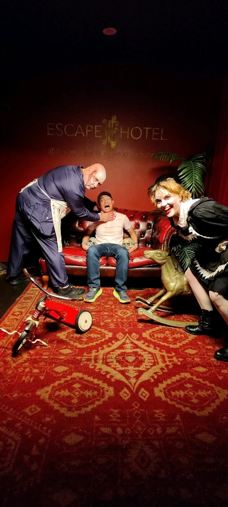 Escape room experience where monsters chase you with a taser.