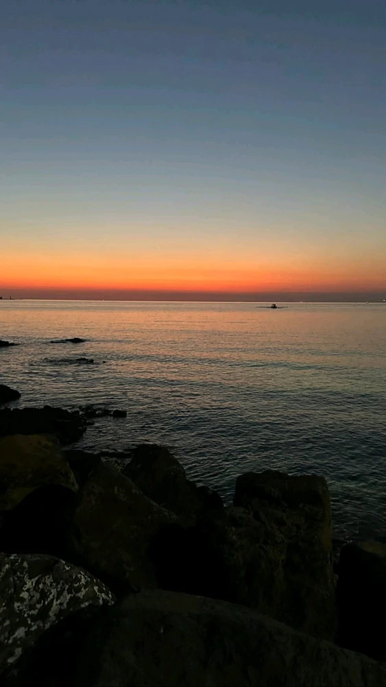 Sunset near the sea. 