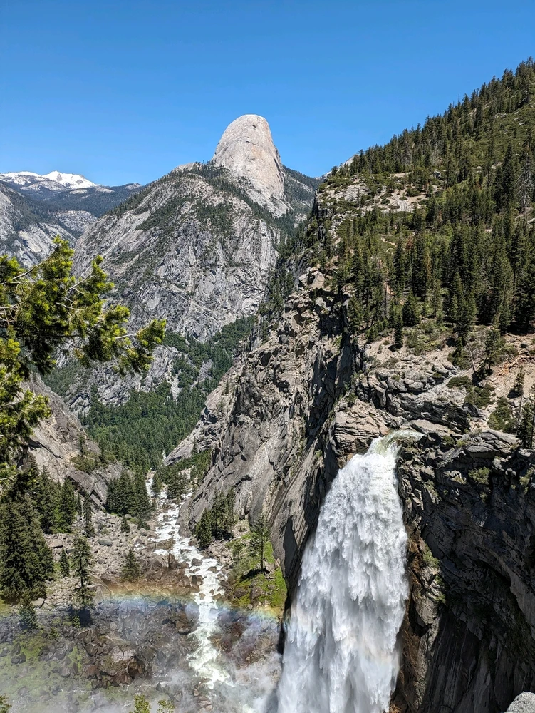 View of Half Dome from the Panorama Trail in Yosemite National Park.