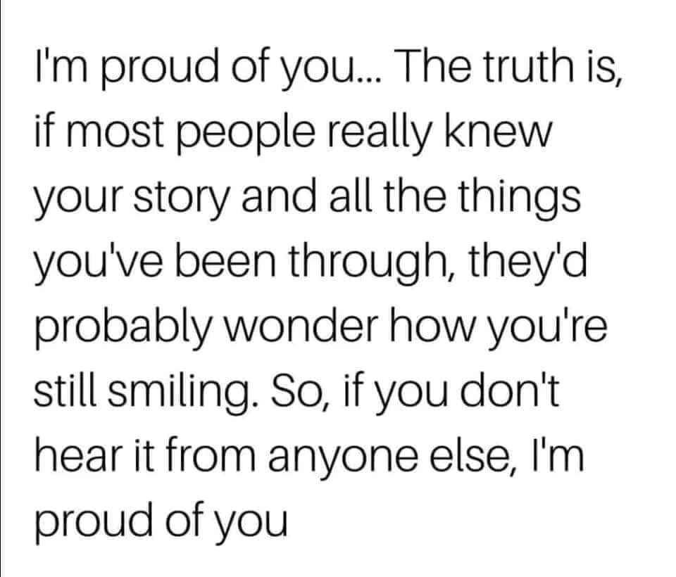 I'm proud of You!