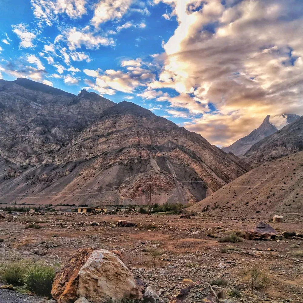 Morning scenery Himalaya mountains