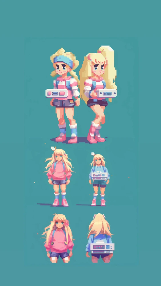 Pixel art & anime