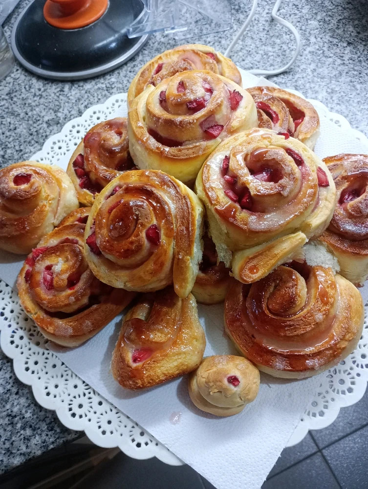 Rolls de Frutilla (fresas) y vainilla - Receta