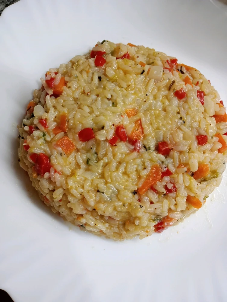 Arroz salteado con verduras