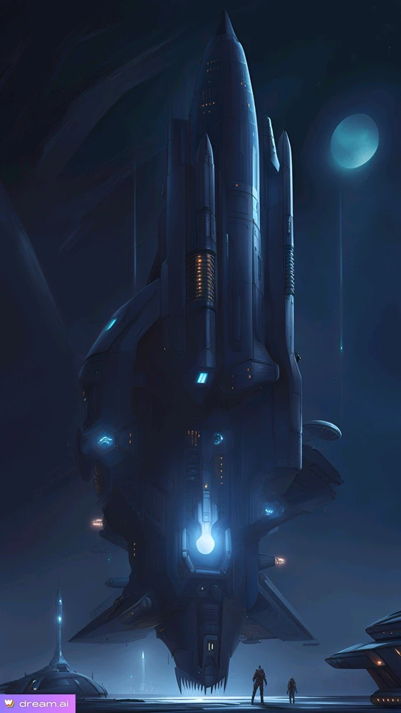 Sci-fi themed spaceship 