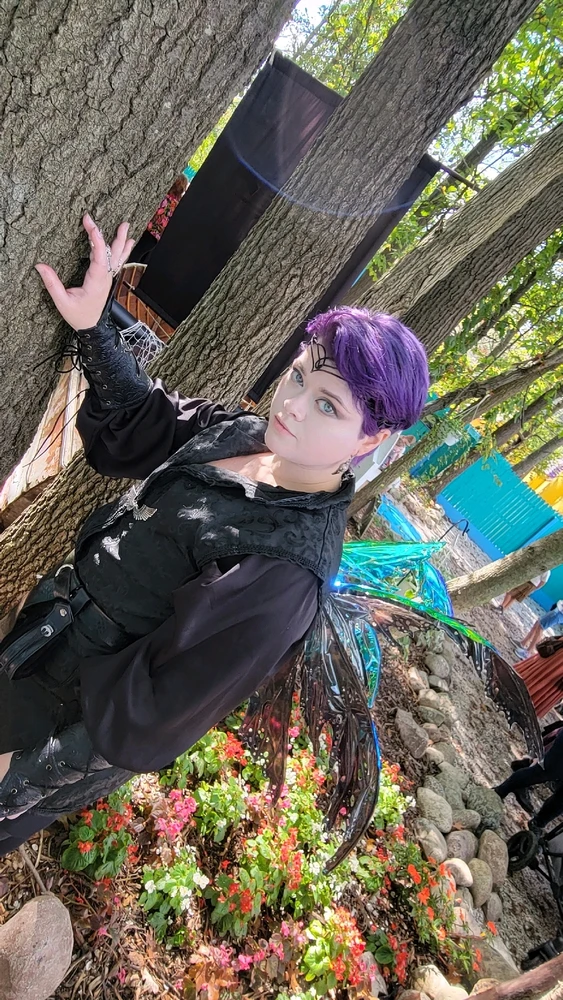 A cosplay I did for MI renfest over the summer of an unseelie fae.