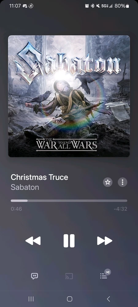 Our guns laid to rest among snowflakes