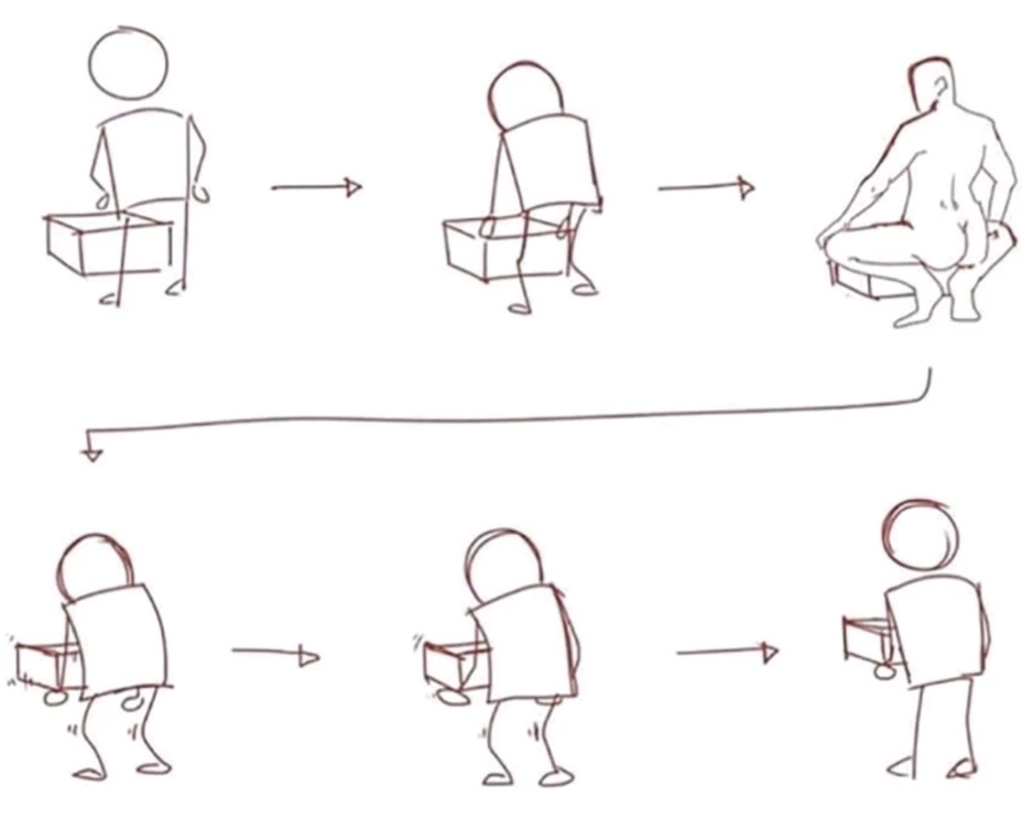 How to pick up a heavy object