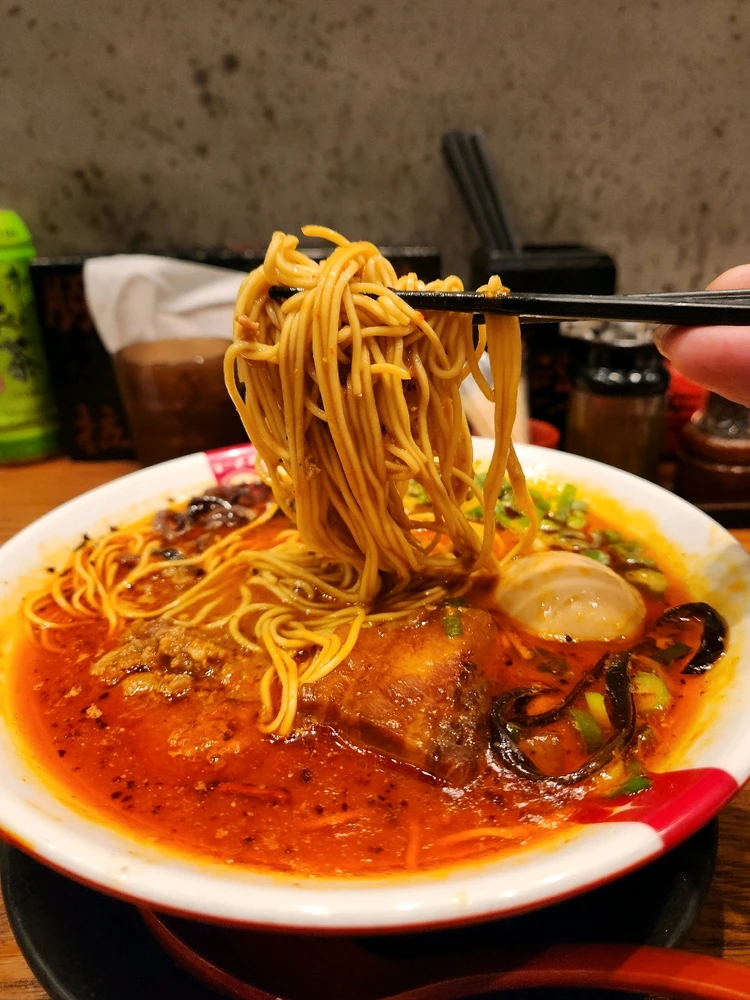 Bowl of spicy ramen