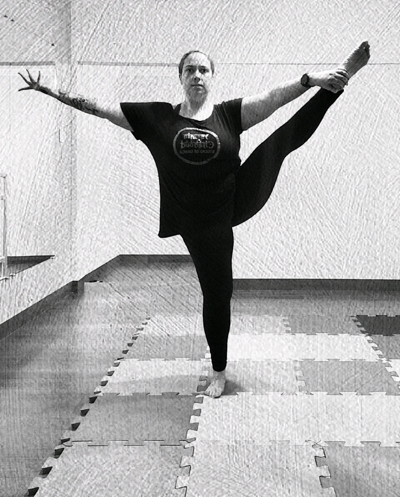 Uma esticadinha de leve antes de dar aula.