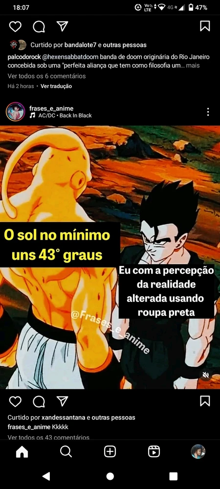 Roupa preta, independente do calor!