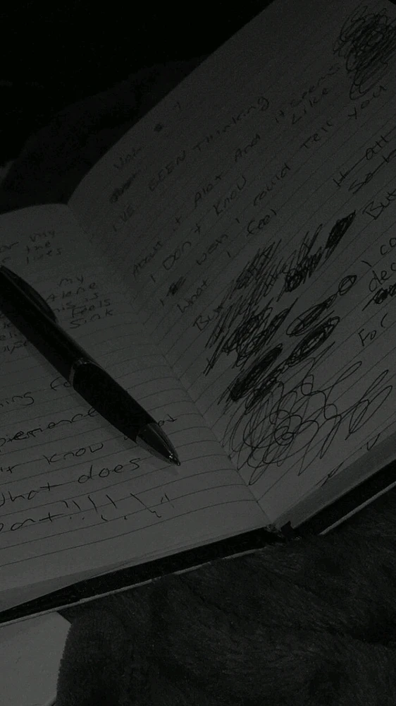 A page full of scribbles