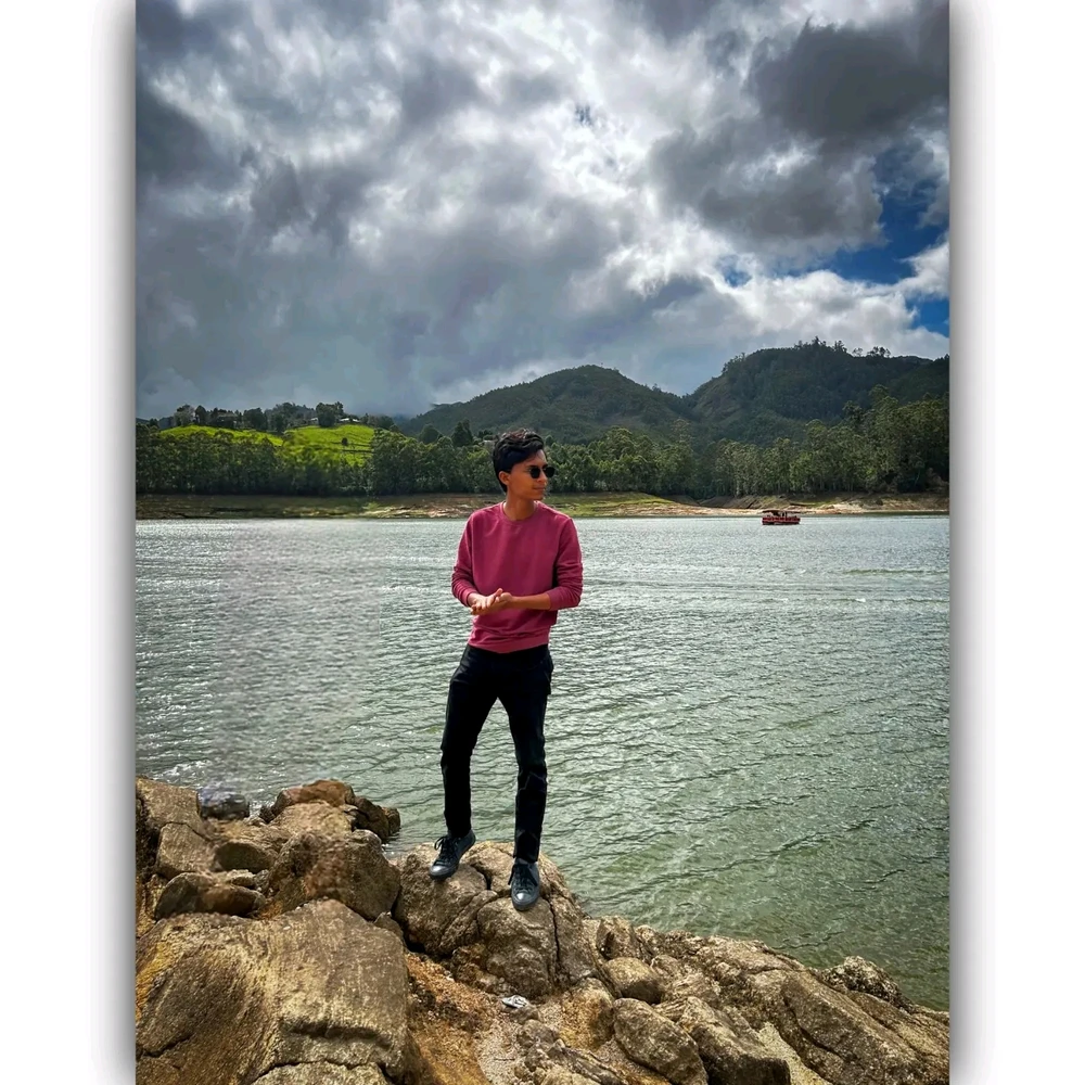 Lost in nature's embrace, with a stunning lake. 🌿🏞️