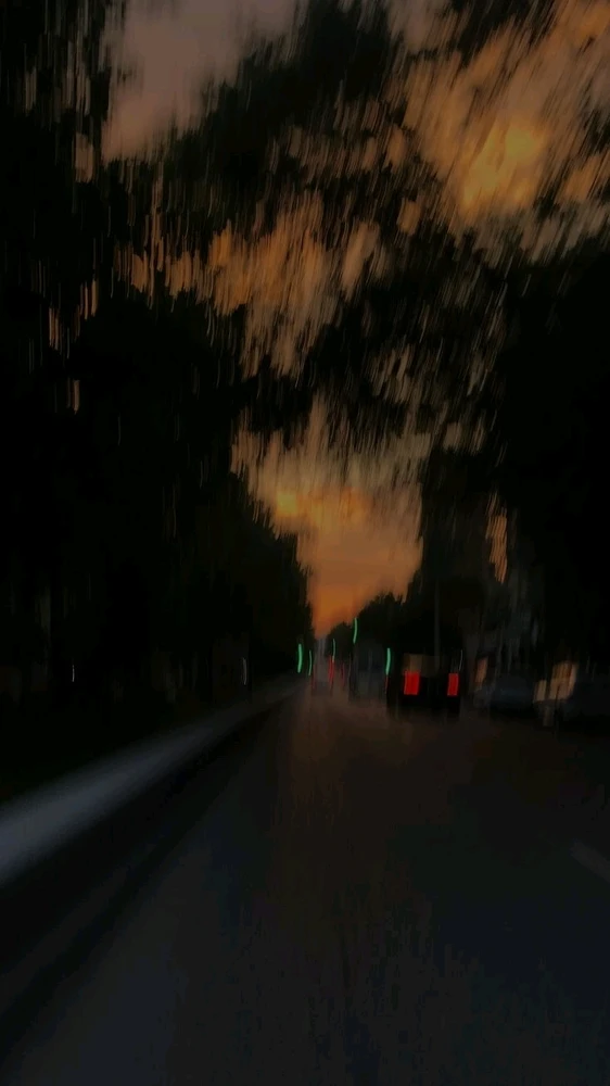 A blurry afternoon with golden sunset.