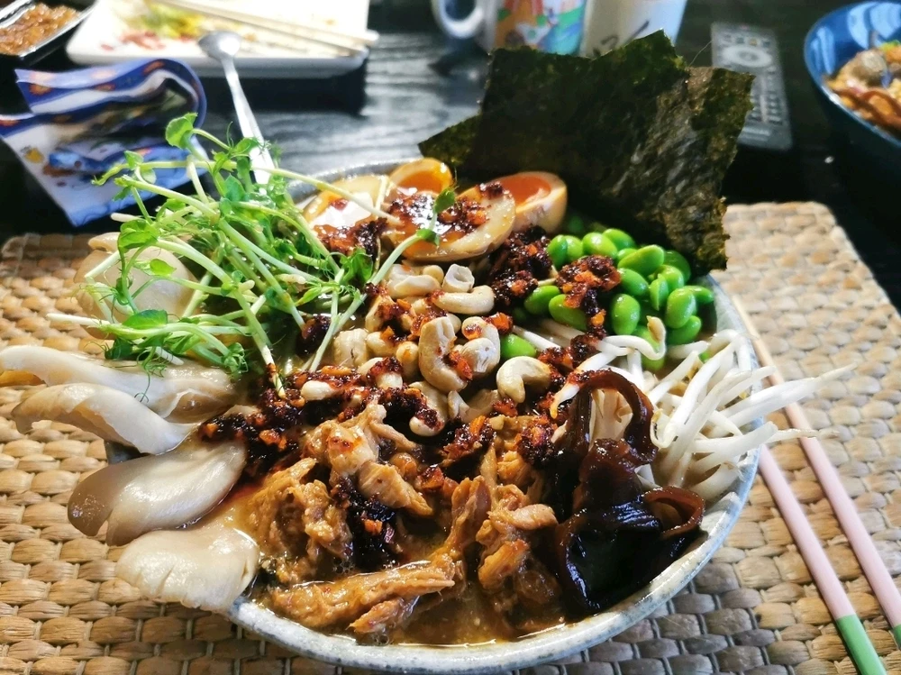 Ramen made with me bare hands