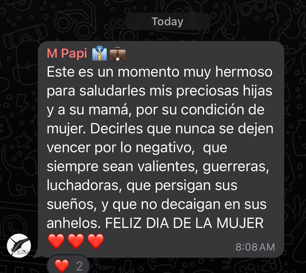 My father’s message ✨