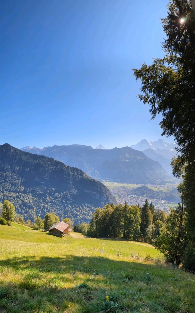 Looking down at Interlaken, Switzerland