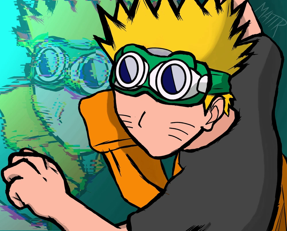 Naruto silhouette digital art 