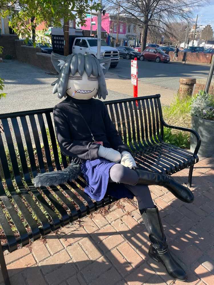 Neco Arc Chaos cosplay with 3D printed mask