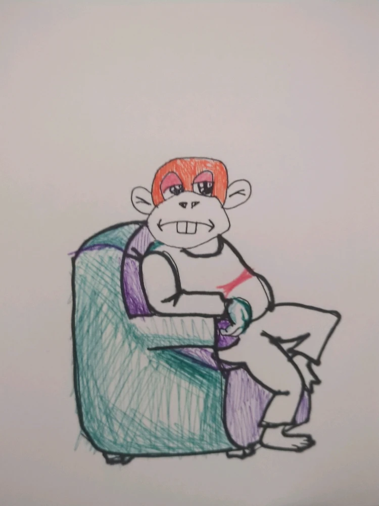 just a sketch of my inner chimp. he bored