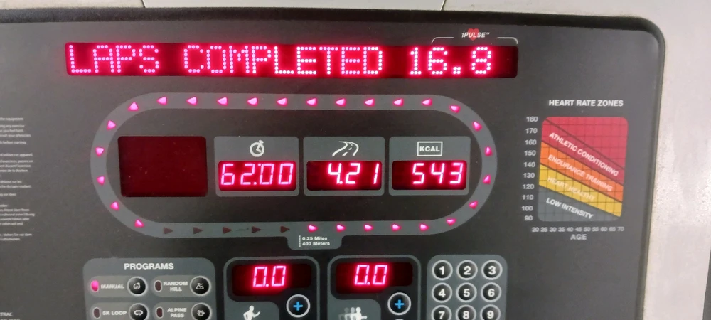That's my best distance I've done in the 1hr time the gym gives you! 