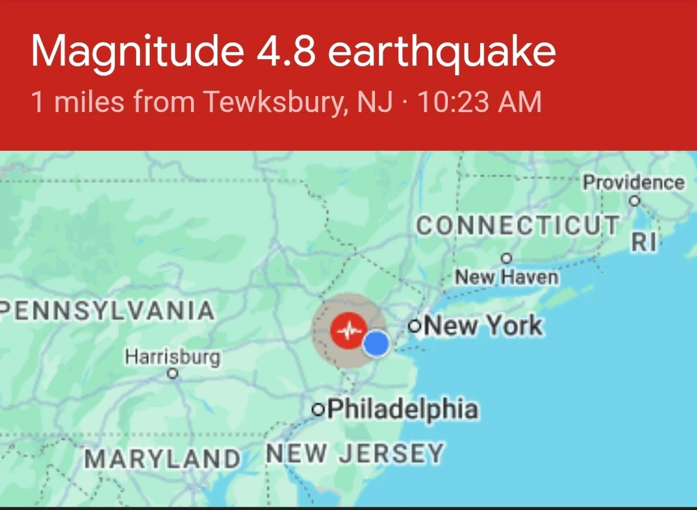 Earthquake in NJ