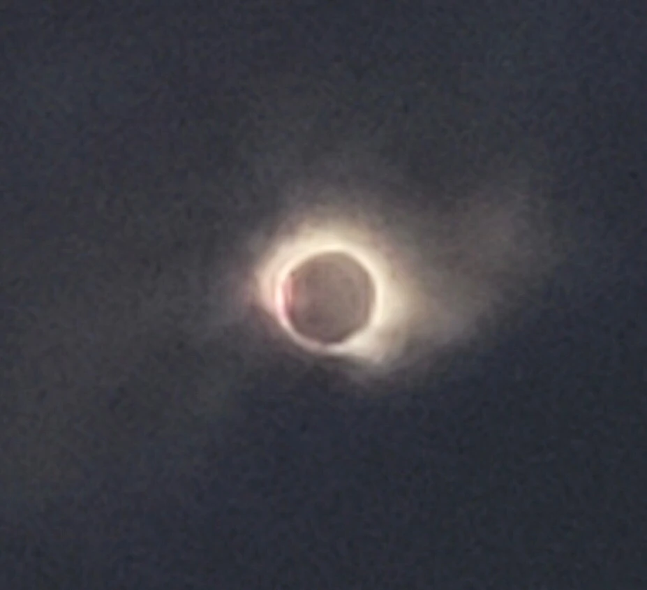 Went upstate to see the total solar eclipse and it was super cloudy but when the moment came the clouds parted. Pretty epic.