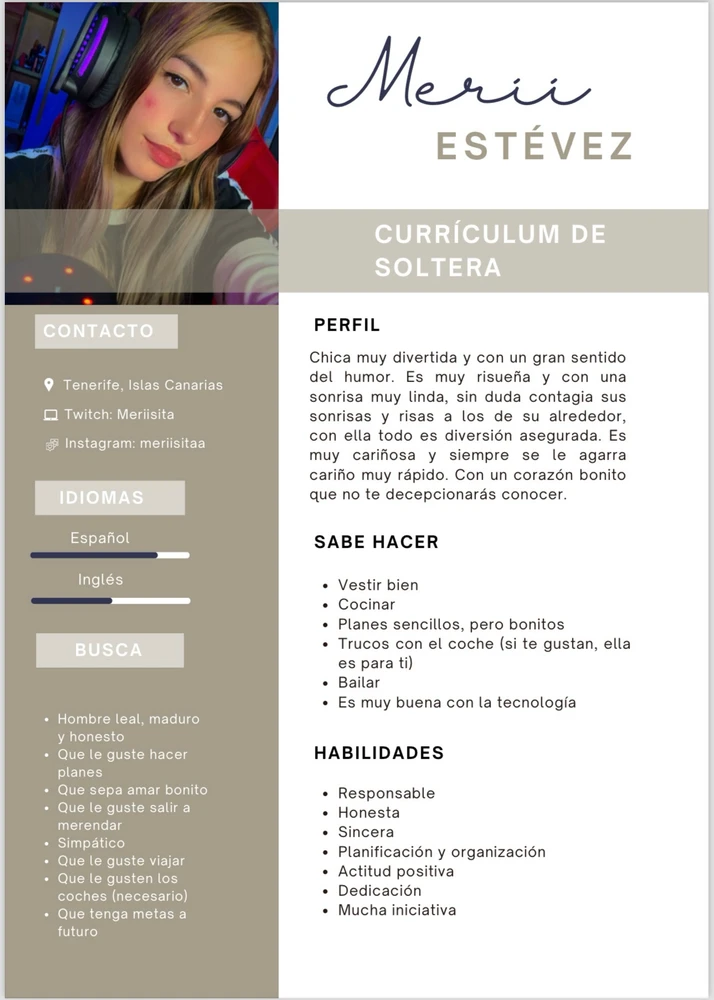CV soltera 😂