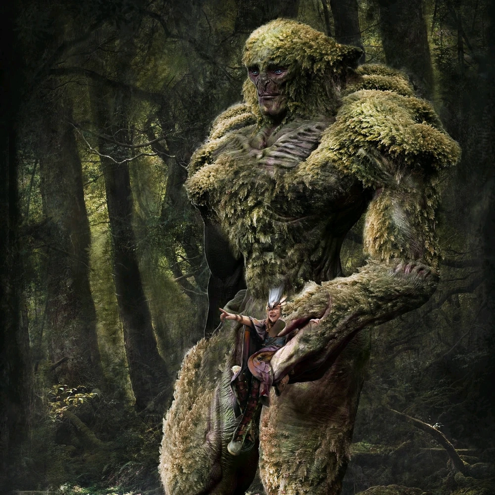 The gentle forest guardian, carrying a young tribe child in his hand.

This is one of my most favorite artworks that i made. 