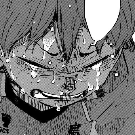 hinata shoyo from haikyuu crying his eyes out